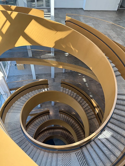 Inside the Tech Hub. Havguard is located at the Runway FUB with its own office of 12 desks and sofa area.