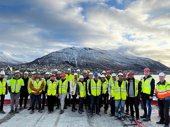 Kollegaer samlet på bedriftstur