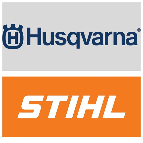 Våre to største merkevarer er Stihl og Husqvarna.