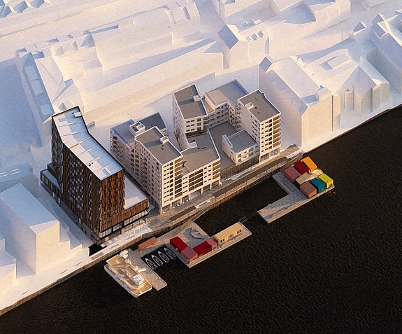 Hele kaiområdet som nå er under bygging