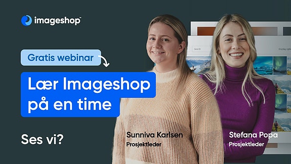 Imageshop arrangerer webinar hver måned. Prosjektlederne har planlegger og gjennomfører mange av dem.