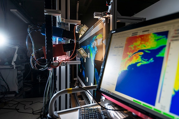 Laboppsett med hyperspektrale kameraer
