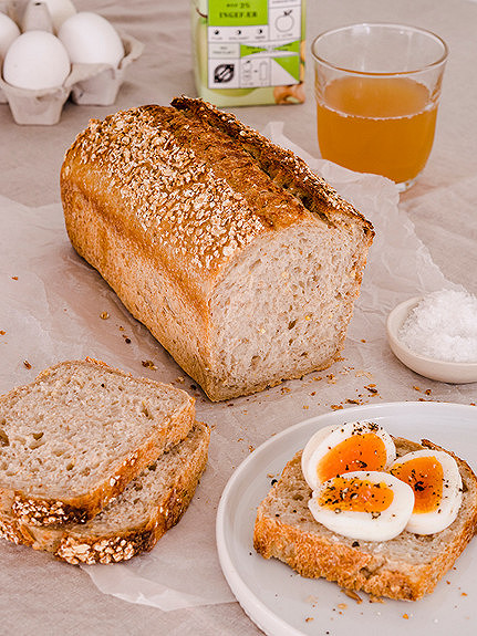 Økologisk håndverksbrød, Havrebrød med hirse.