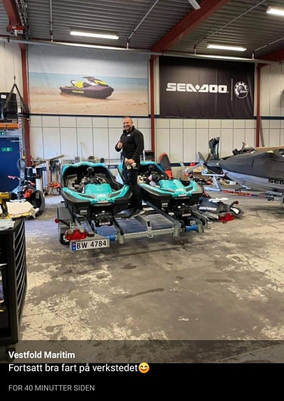 2 stk SeaDoo Spark Trixx med Respo dobbelhenger! Kan selge kun en scooter også! 7 of 13