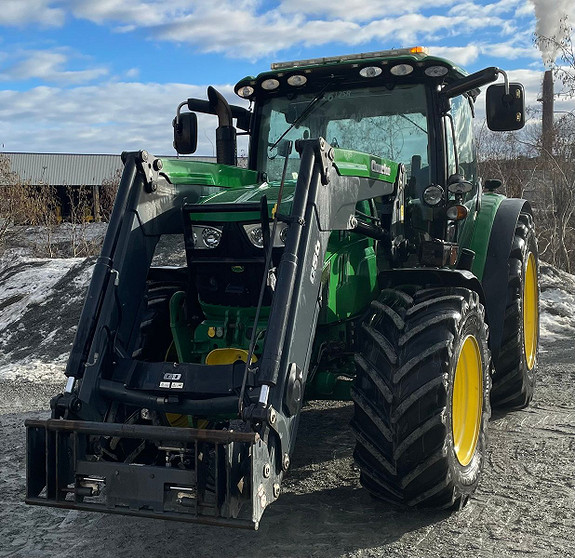 John Deere 6125R 50 Km/t, laster, fronthydraulikk og pto 2013, kr 629 000,-