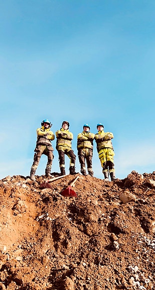 Dette bildet er døpt ''gutta på toppen''.