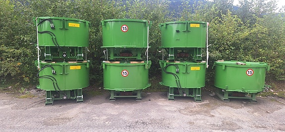 Betongblander tvangsblander 600 - 850- 1200 liter Hydrauliks og pto drift.