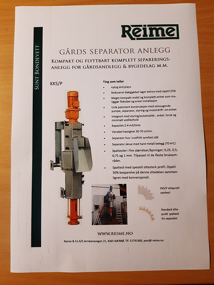 Reime Separator 2020, kr 150 000,-