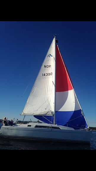 Lettseilt Hanse 320 i Kristiansand. 5 of 5