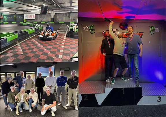 Noen bilder fra når vi kjørte gokart med jobben!