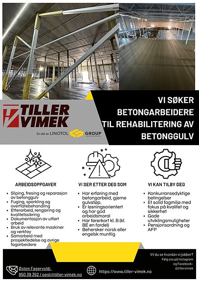 Betongarbeider - rehabilitering og etterarbeid