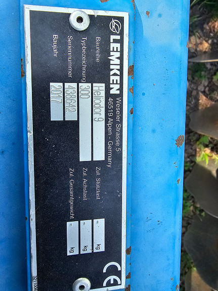Lemken Helidor 9-300 2017, kr 148 000,-