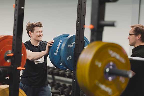 Og så har vi eget treningsrom