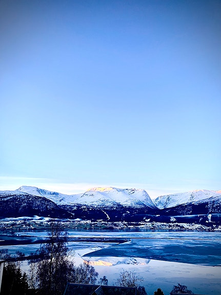 Utsikten fra "kontoret" når vinteren kommer!