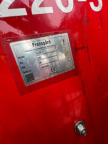 Fransgård snøfres m/lastetut