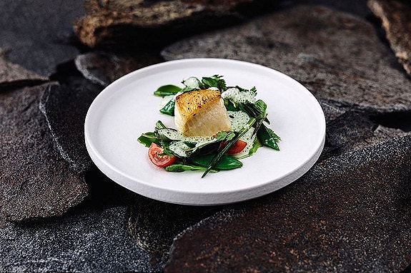 Tilberedt flekksteinbit