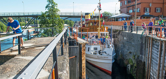 Ulefoss sluse (Telemarkskanalen) Foto: O.B.Ulsnes