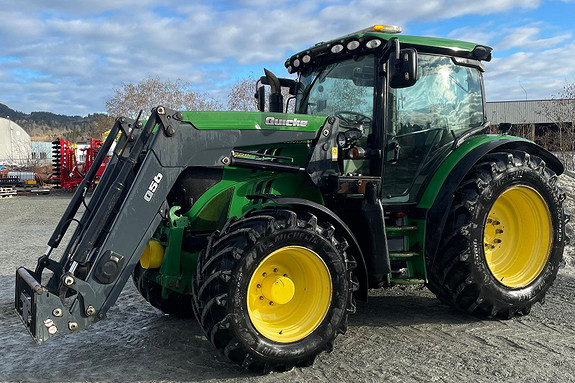 John Deere 6125R 50 Km/t, laster, fronthydraulikk og pto 2013, kr 629 000,-