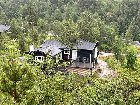 Koselig hytte på Kvamskogen