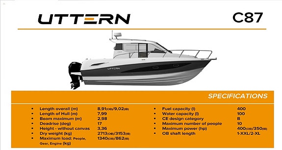 Uttern C87 | Fullt utstyrt - Premium | Offshore - 2x 200hk 9 of 30