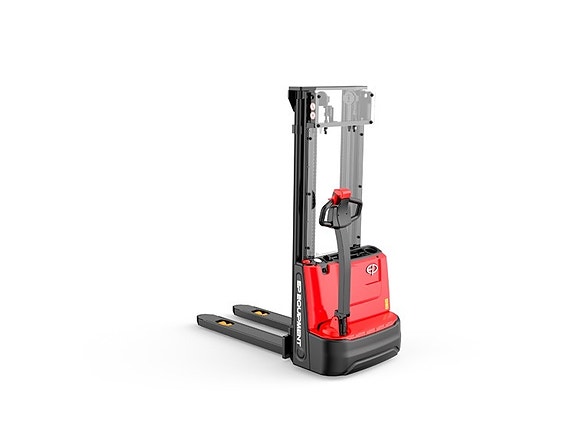 EP ESA121 - elektrisk palle stabler med 1200 KG kapasitet, 3,9 M eller 4,1 M løfte høyde. Gaffel lengde 1200 MM - 2 USB uttak, og vedlikeholdsfritt AGM batteri