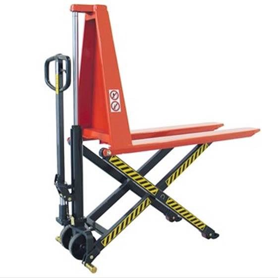 EP Høyt løftende manuell jekketralle med 1000 KG kapasitet, - løfter opp til 800 MM, 1150 gafler. Perfekt for de som må ha godset litt over bakken.