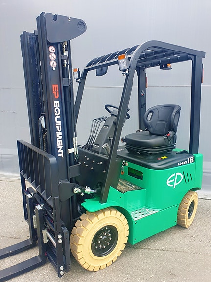 EP EFL183 - BESTSELGER - PÅ LAGER! Elektrisk truck med 1800 KG kapasitet, tak og frontvindu, lithium batteri, løfte høyde 4800 MM (med fri løft). FRI FRAKT I HELE NORGE! 4 of 5