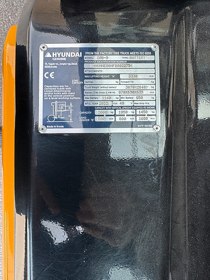 Hyundai 2T Elektrisk truck 9 of 12