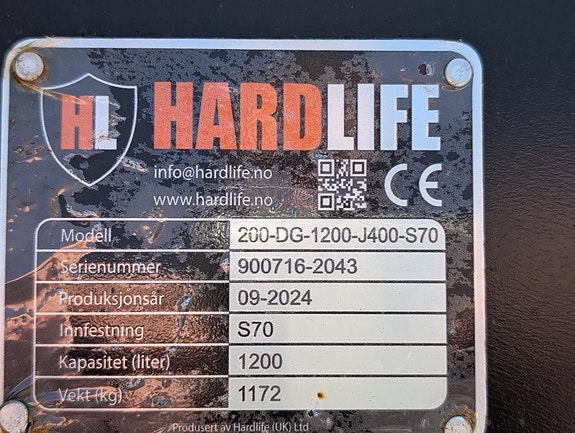 Hardlife Hardlife 1200L Graveskuffe S70 8 of 8