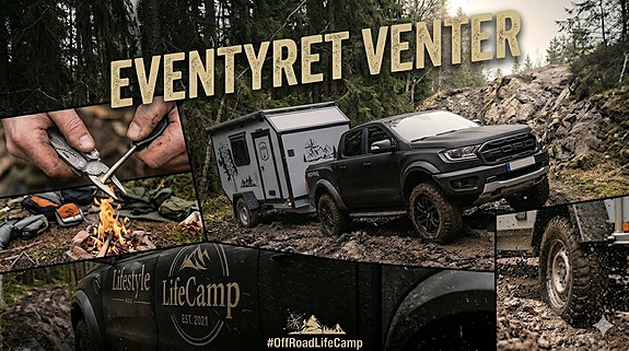 Lifestyle Camper MINI campingvogn MiniCamp "Off-road" m WEBASTO  Perfect også for EL-bil