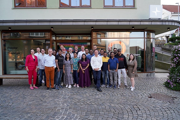 Bilde fra firmafest i Stavanger.