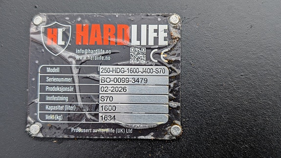 Hardlife 1600 Liter Graveskuff S70 6 of 7