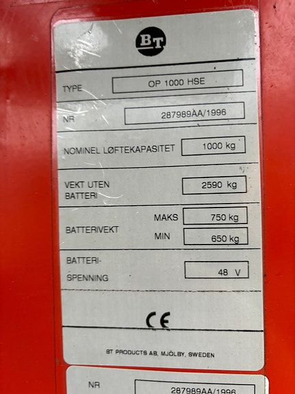 BT 1T Plukktruck 10 of 12