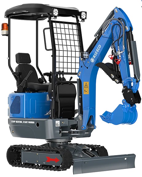 Rippa R10-6ECO med pilotstyring, utvidbare belter, integrerte motorer, svingbom, tilleggshydraulikk & hydraulisk tommel