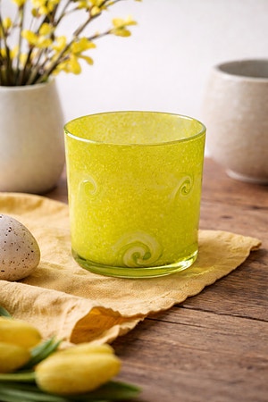 Kunst glass bolle signert