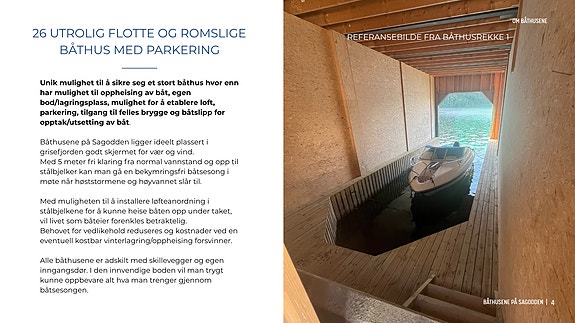 Sagodden småbåthavn på Drangeid i Flekkefjord - 11 SOLGT/RESERVERT - 26 Utrolig flotte og romslige båthus med parkering 4 of 11