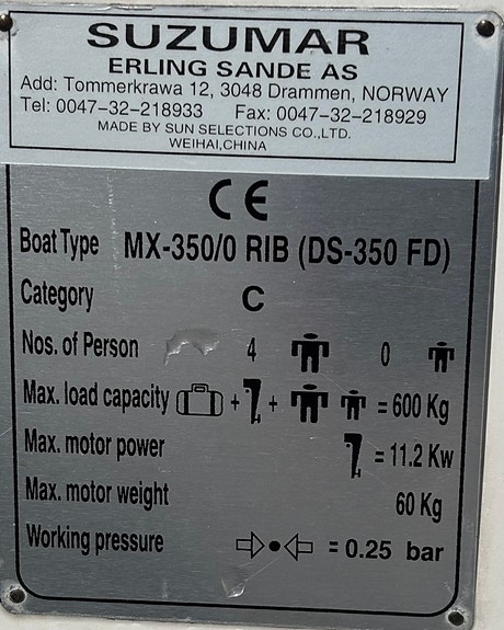 Suzumar MX350 med Suzuki 9.9 og BK båthenger 30 of 30