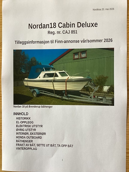 Nordan 18 Deluxe med tilhenger 4 of 5