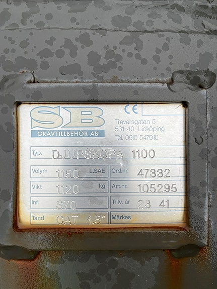 SB graveskuffe med S70-feste 1150L 5 of 5
