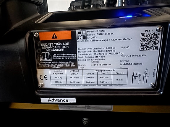 Hyster J5,0XN6   67525  LITHIUM Ny maskin 7 of 12