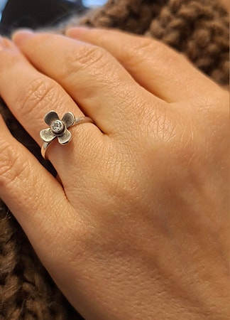 ⚜️ Nydelig Daisy Y2K sett i massivt sølv.  Ring og armbånd