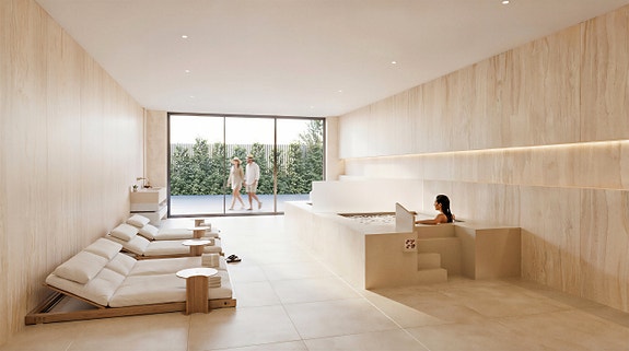 Penthouse med 113 m² terrasser og privat takterrasse | Basseng, spa og treningsrom