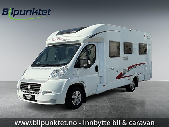 Solifer ACTION T 671 2.3d Multijet 130hk Truma Solcelle Markise B Vinterlag.