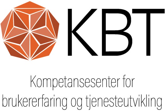 KOMPETANSESENTER FOR BRUKERERFARING OG TJENESTEUTVIKLING - KBT logo