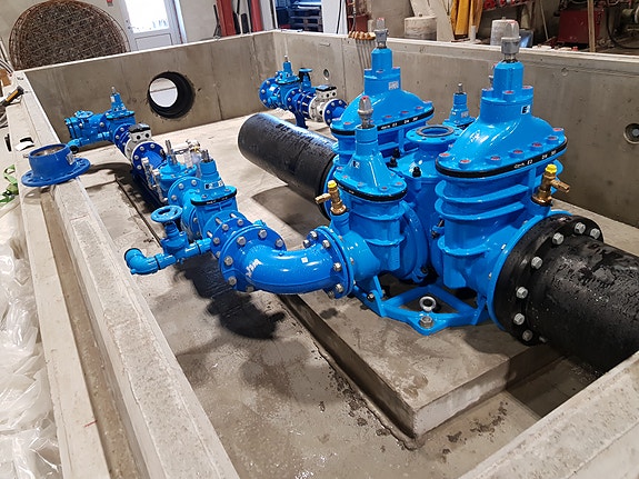 armatur montert i kum