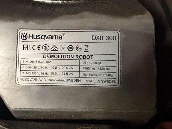 Husqvarna DXR300 fjernstyrt rivningsrobot - Hammer - Skuffe - Leveringsklar 22 of 22