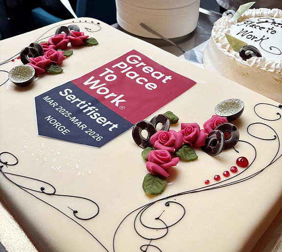 Vi er stolte av å være sertifisert som en god arbeidsplass!
