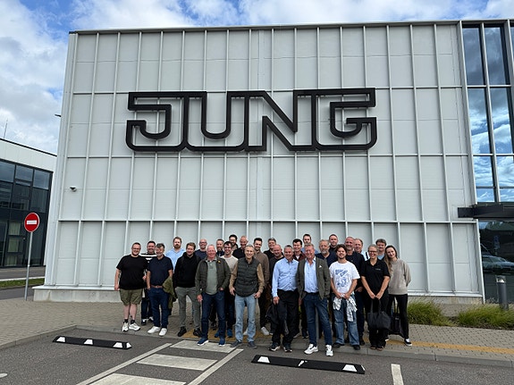 På firmatur til JUNG som vi har agenturet til i Norge