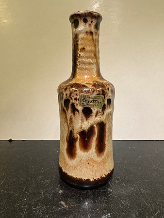 Råstilig retro West Germany «Carstens» fat lava vase