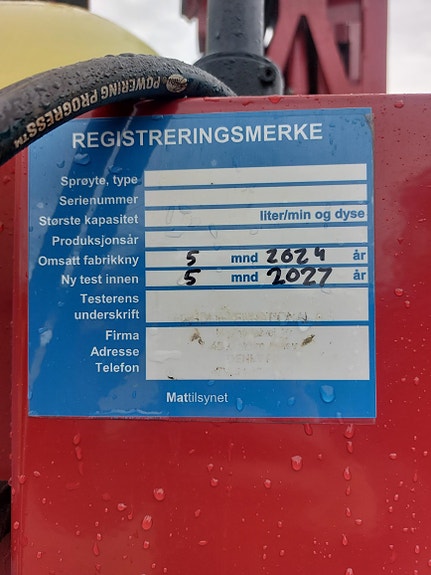 Hardi Master 1000liter, 15m, som ny